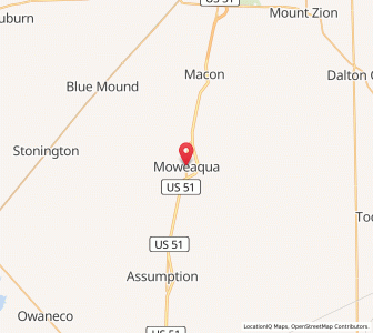 Map of Moweaqua, Illinois