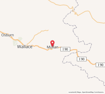 Map of Mullan, Idaho