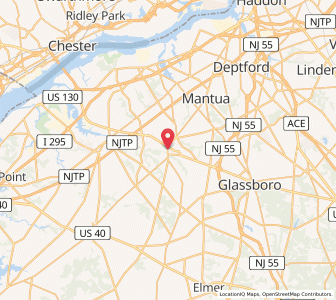Map of Mullica Hill, New Jersey