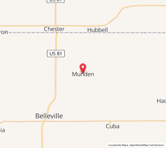 Map of Munden, Kansas