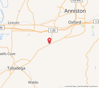 Map of Munford, Alabama