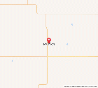 Map of Munich, North Dakota