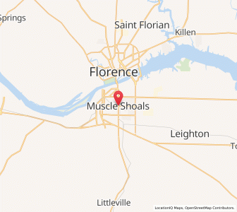 Map of Muscle Shoals, Alabama