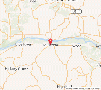 Map of Muscoda, Wisconsin