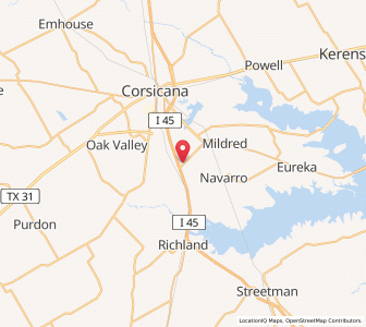 Map of Mustang, Texas