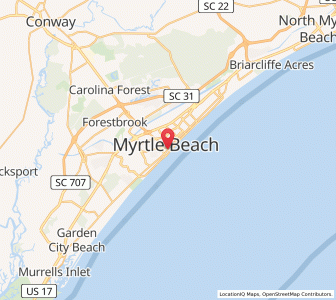 Map of Myrtle Beach, South Carolina