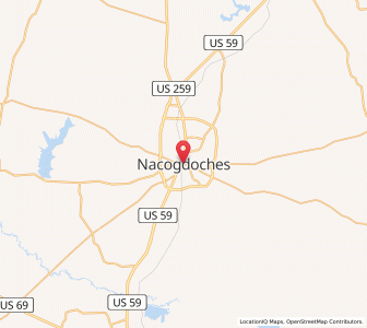 Map of Nacogdoches, Texas