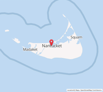 Map of Nantucket Island, Massachusetts