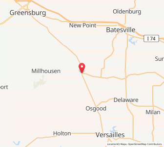 Map of Napoleon, Indiana