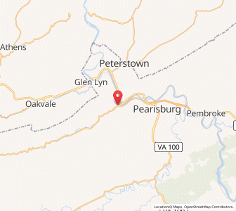 Map of Narrows, Virginia