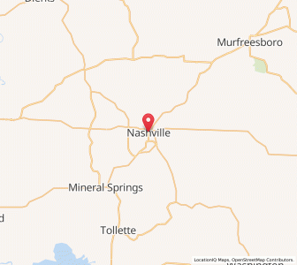 Map of Nashville, Arkansas