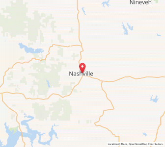 Map of Nashville, Indiana