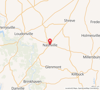 Map of Nashville, Ohio