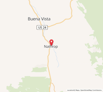 Map of Nathrop, Colorado