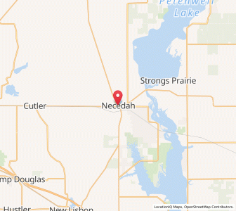 Map of Necedah, Wisconsin