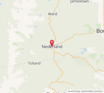 Map of Nederland, Colorado