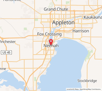 Map of Neenah, Wisconsin