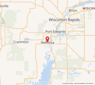 Map of Nekoosa, Wisconsin