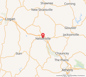 Map of Nelsonville, Ohio