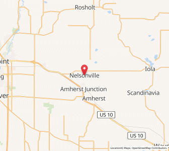 Map of Nelsonville, Wisconsin