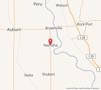Map of Nemaha, Nebraska