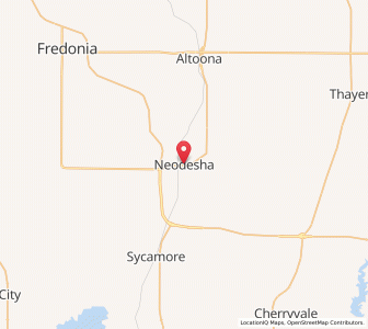 Map of Neodesha, Kansas