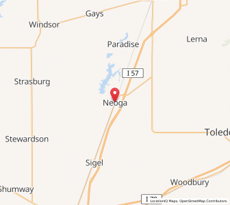 Map of Neoga, Illinois