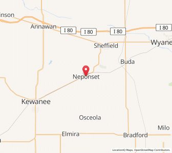 Map of Neponset, Illinois