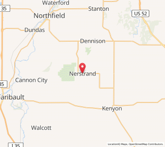 Map of Nerstrand, Minnesota