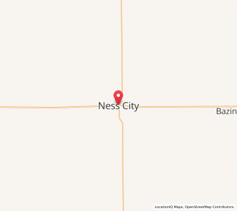 Map of Ness City, Kansas