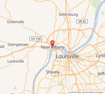 Map of New Albany, Indiana