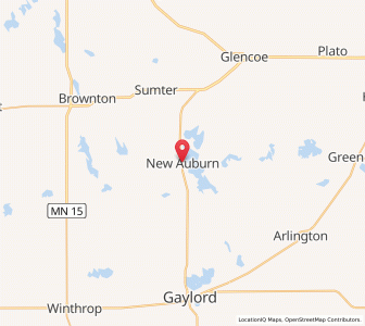 Map of New Auburn, Minnesota