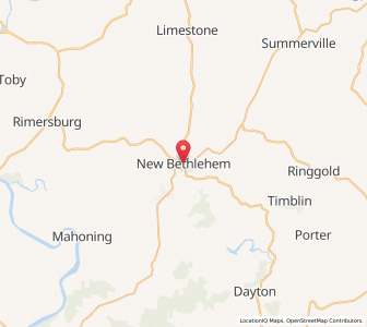 Map of New Bethlehem, Pennsylvania