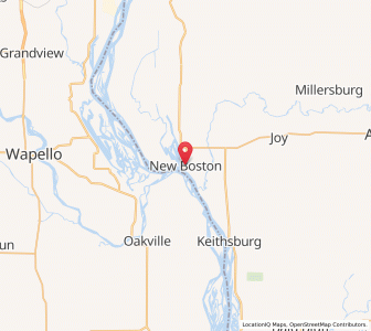 Map of New Boston, Illinois