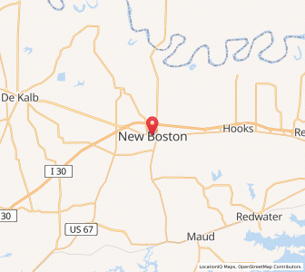 Map of New Boston, Texas