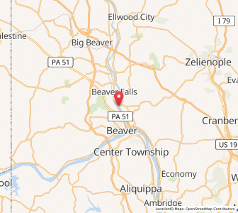 Map of New Brighton, Pennsylvania