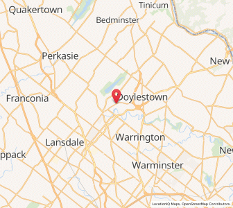 Map of New Britain, Pennsylvania