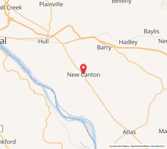 Map of New Canton, Illinois