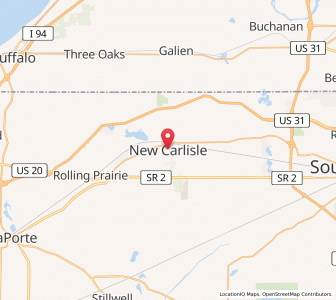 Map of New Carlisle, Indiana
