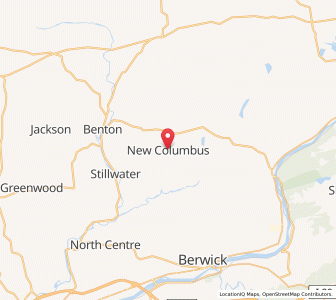 Map of New Columbus, Pennsylvania