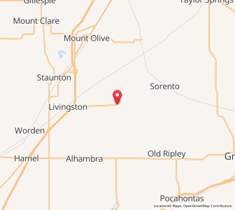 Map of New Douglas, Illinois