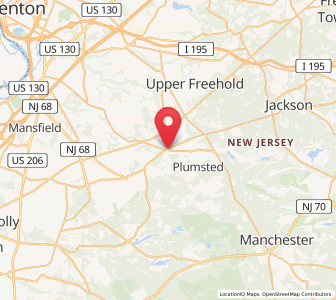 Map of New Egypt, New Jersey