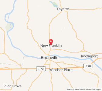 Map of New Franklin, Missouri