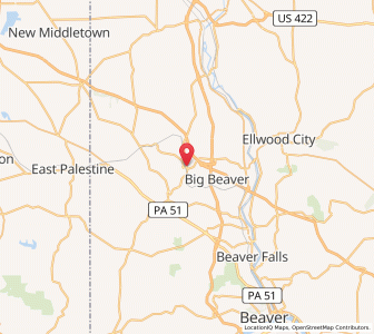 Map of New Galilee, Pennsylvania