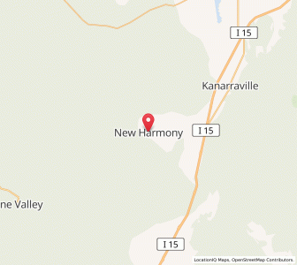 Map of New Harmony, Utah