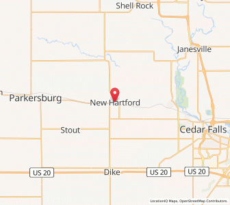 Map of New Hartford, Iowa