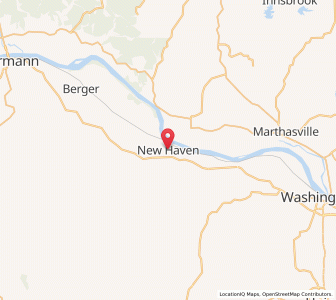 Map of New Haven, Missouri