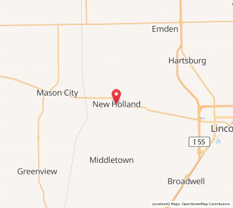 Map of New Holland, Illinois