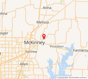 Map of New Hope, Texas