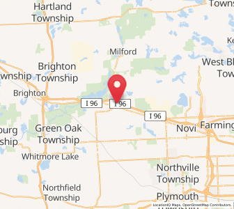 Map of New Hudson, Michigan